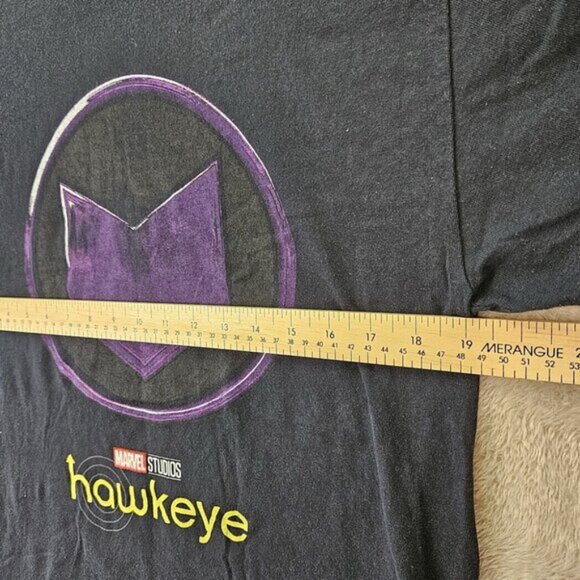 Marvel Studios Hawkeye Graphic Print T-Shirt Mens Sz M Black Short Sleeve Comics - Picture 3 of 10